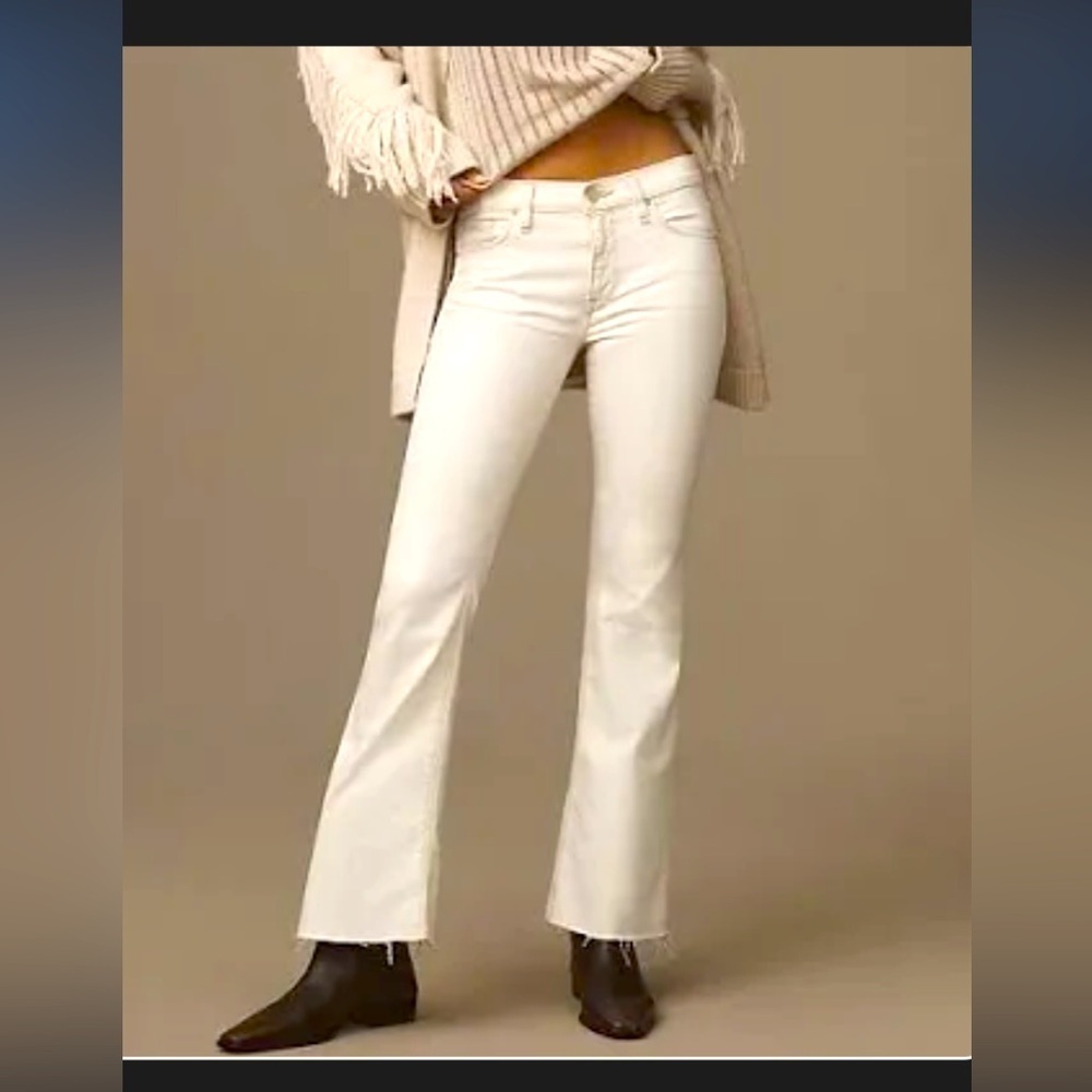 Hudson jeans denim Barbra boot flare white boho fall casual  designer $240 pants